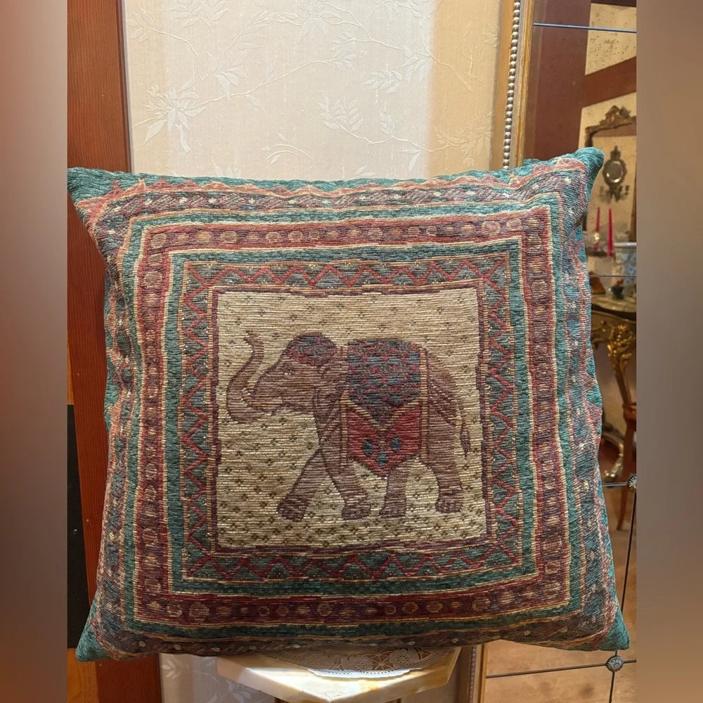 Elephant 🐘 Tapestry Large Accent Pillow